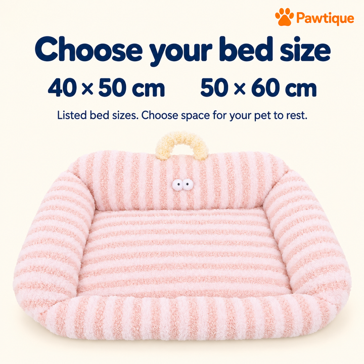 Pawtique Big-Eye Striped Pet Bed — sizes