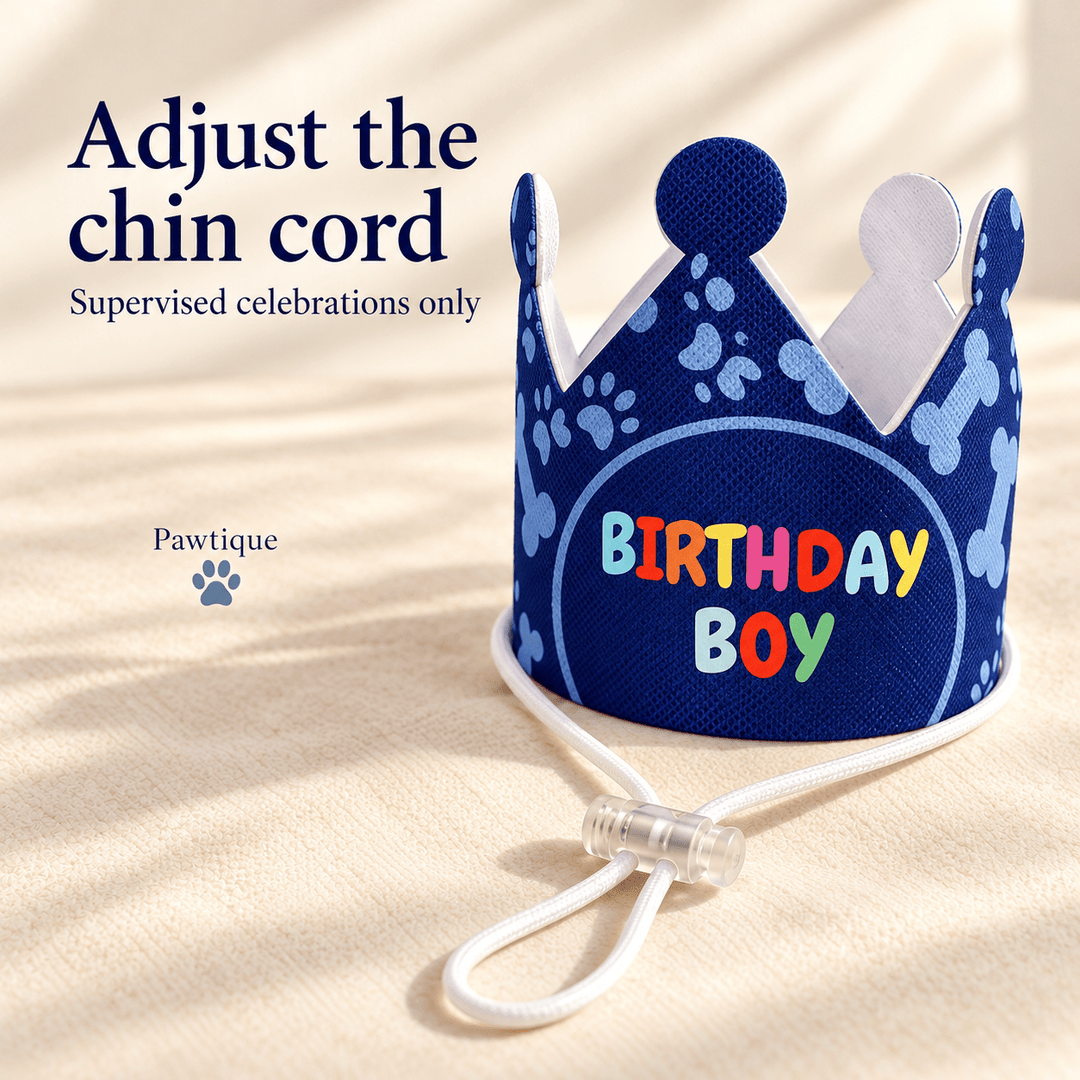 Pawtique Birthday Banner, Crown &amp; Bandana Set - Pawtique