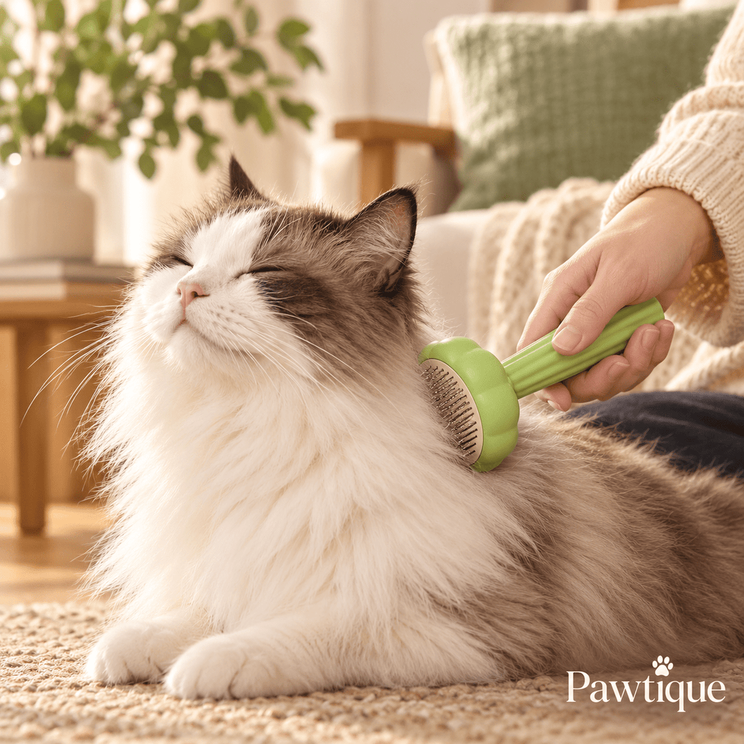 Pawtique BloomBrush™ Self-Cleaning Slicker Brush - Pawtique