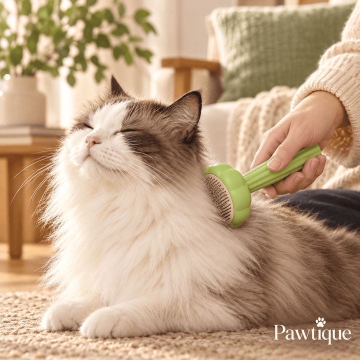 Pawtique BloomBrush™ Self-Cleaning Slicker Brush - Pawtique