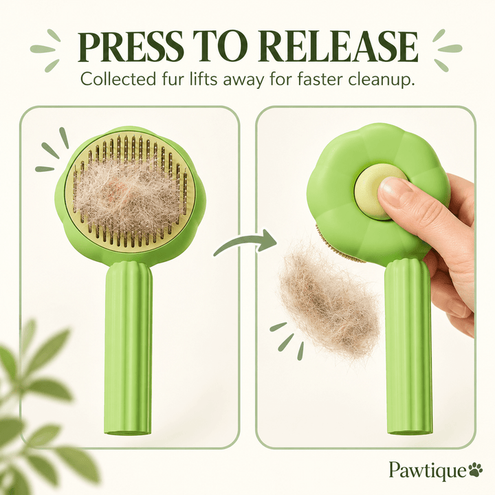 Pawtique BloomBrush™ Self-Cleaning Slicker Brush - Pawtique