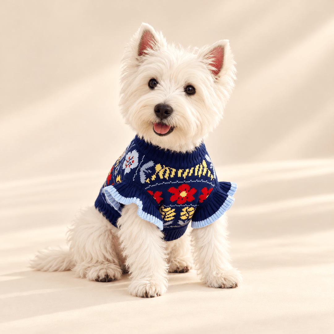 Pawtique Bloomruffle Knit Pet Sweater - Pawtique