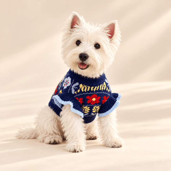 Pawtique Bloomruffle Knit Pet Sweater - Pawtique