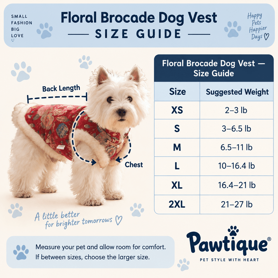 Pawtique BlossomBrocade™ Floral Dog Vest - Pawtique