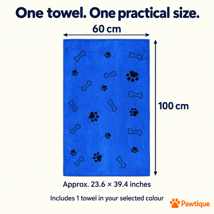 Pawtique Bone and Paw microfiber pet towel