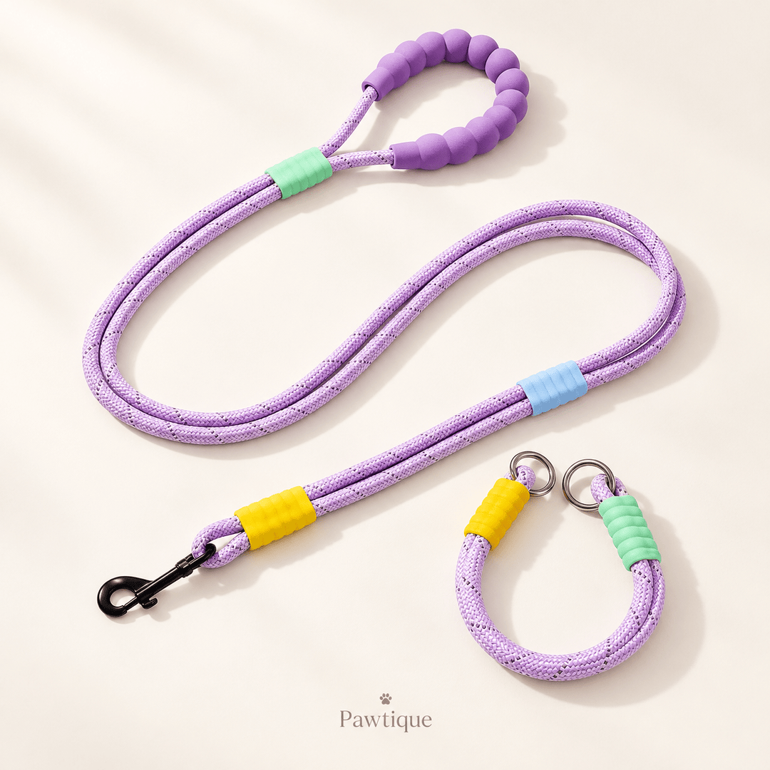 Pawtique BubbleLoop™ Reflective Dog Leash & Slip Collar Set - Pawtique