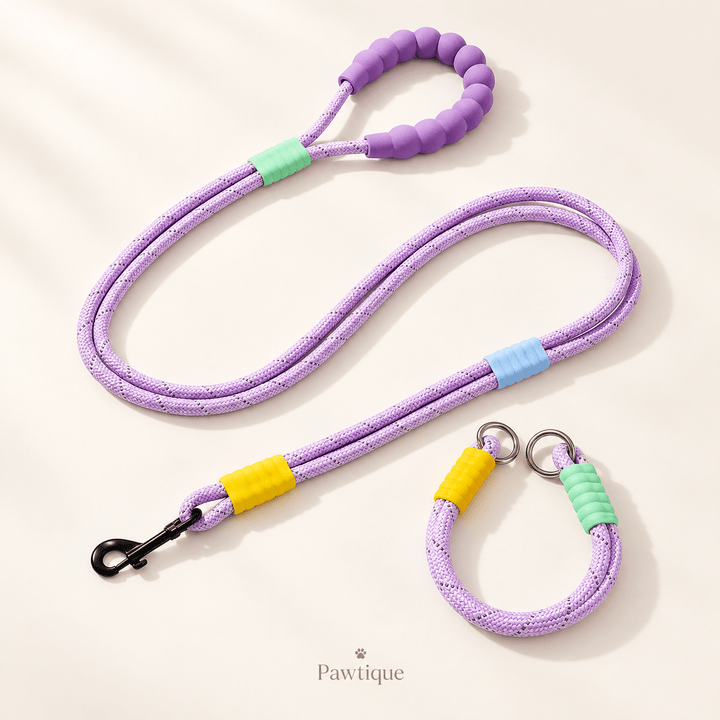 Pawtique BubbleLoop™ Reflective Dog Leash &amp; Slip Collar Set - Pawtique