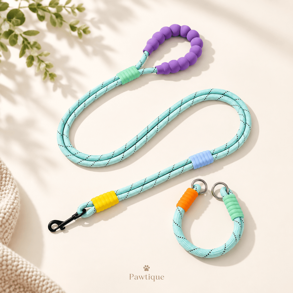 Pawtique BubbleLoop™ Reflective Dog Leash & Slip Collar Set - Pawtique