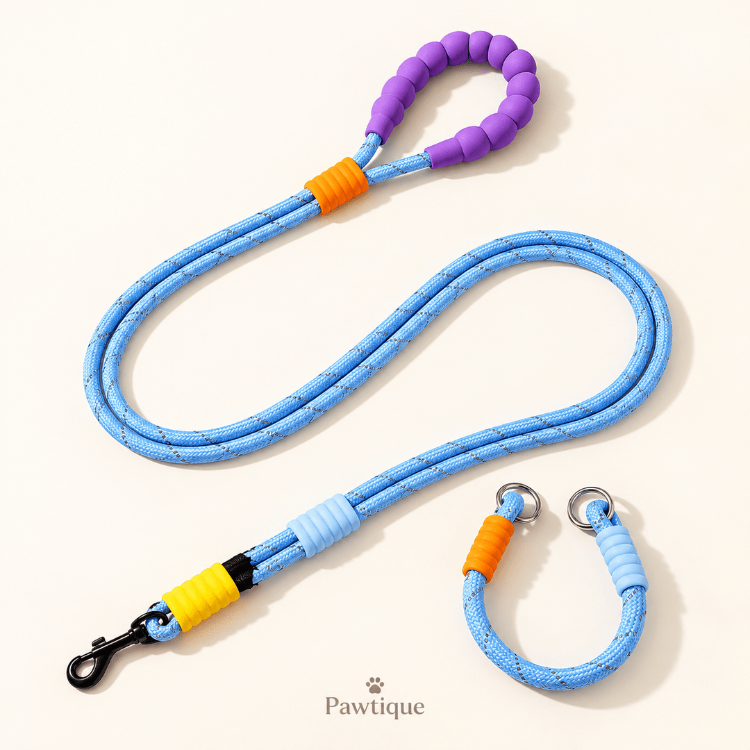 Pawtique BubbleLoop™ Reflective Dog Leash &amp; Slip Collar Set - Pawtique