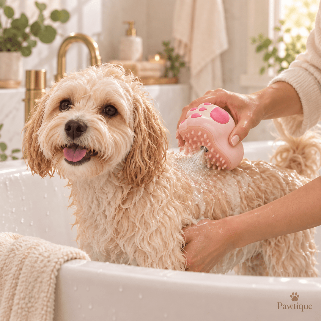 Pawtique BubblePaw™ Rechargeable Spray Bath Brush - Pawtique