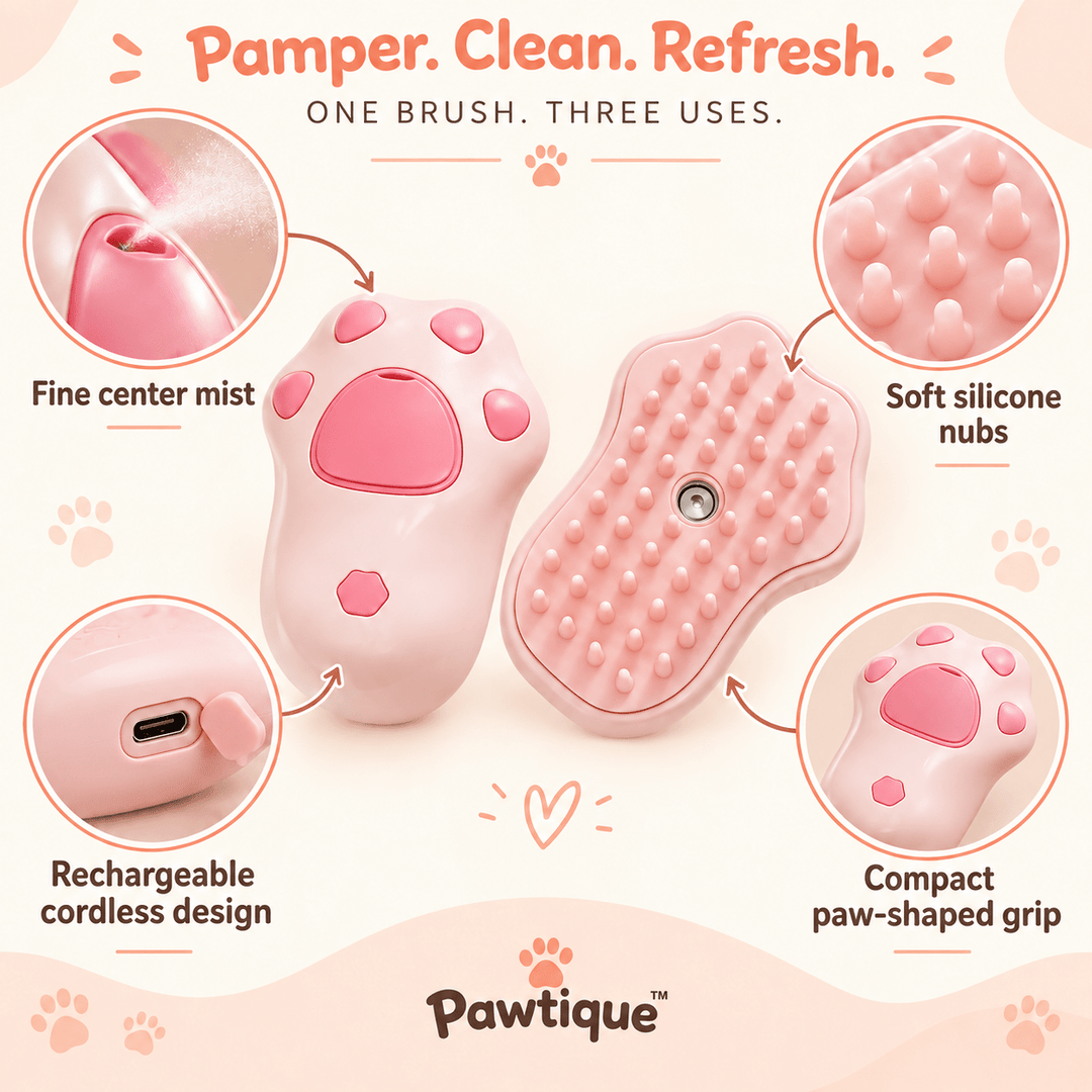 Pawtique BubblePaw™ Rechargeable Spray Bath Brush - Pawtique