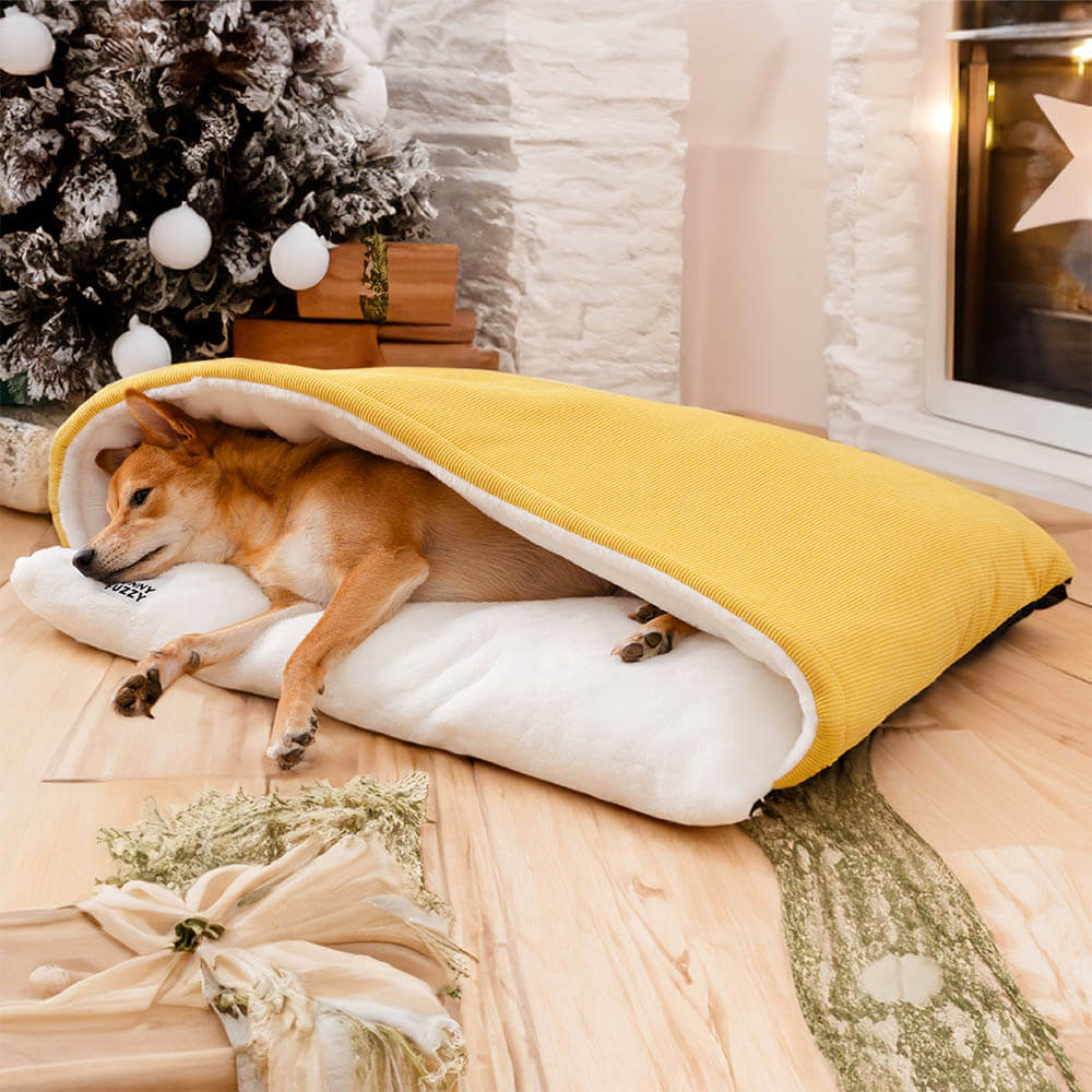 Pawtique BurrowCloud™ Plush Sleeping Bag Dog Bed - Pawtique