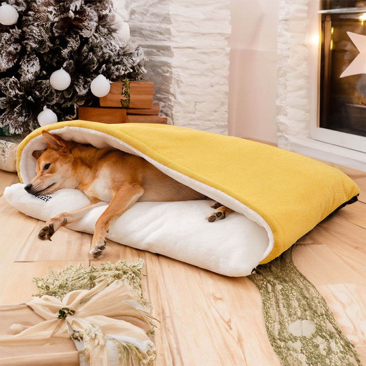 Pawtique BurrowCloud™ Plush Sleeping Bag Dog Bed - Pawtique