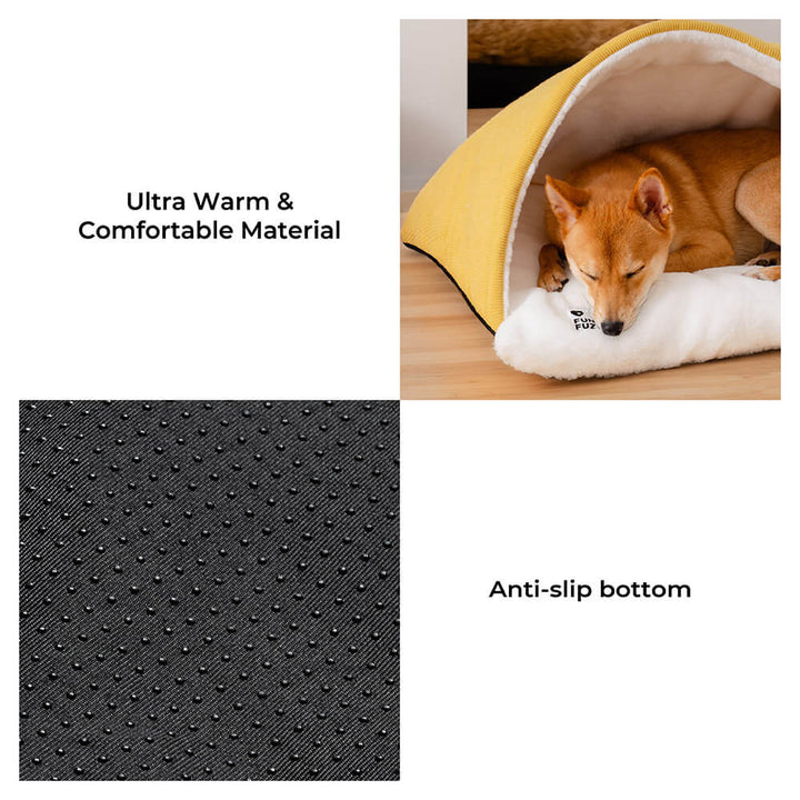 Pawtique BurrowCloud™ Plush Sleeping Bag Dog Bed - Pawtique
