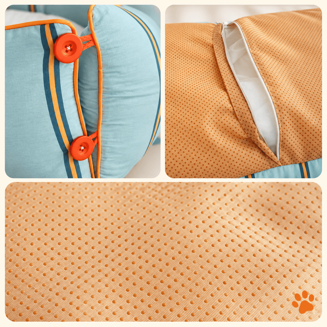 Pawtique ButtonNest™ Convertible Bolster Dog Bed - Pawtique