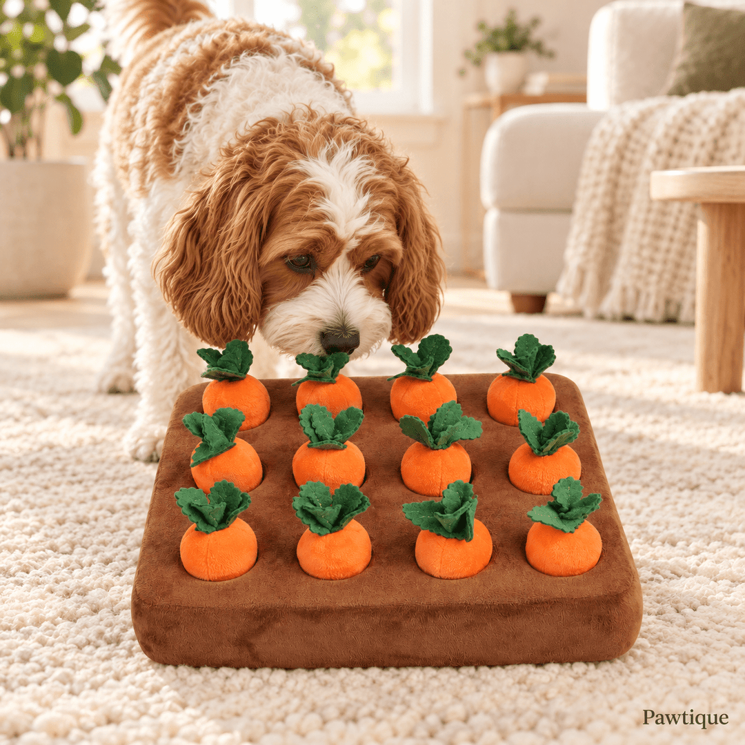 Pawtique CarrotPatch™ 12-Carrot Snuffle Puzzle Toy - Pawtique