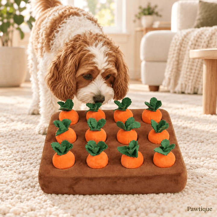 Pawtique CarrotPatch™ 12-Carrot Snuffle Puzzle Toy - Pawtique