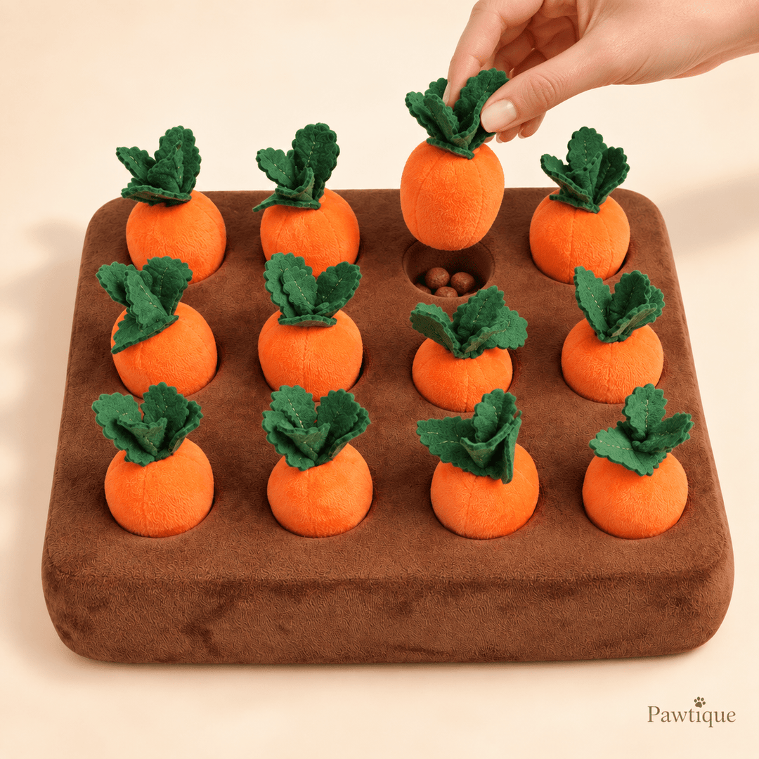 Pawtique CarrotPatch™ 12-Carrot Snuffle Puzzle Toy - Pawtique