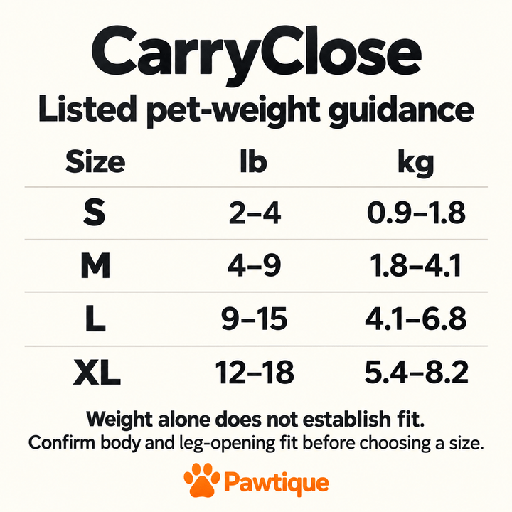Pawtique CarryClose™ Front &amp; Back Dog Carrier Backpack - Pawtique