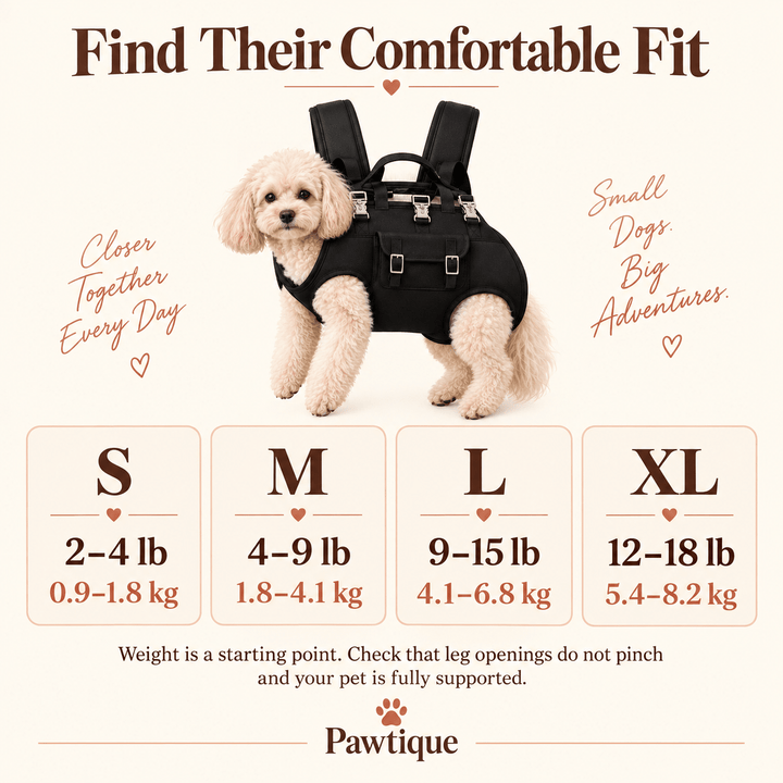 Pawtique CarryClose™ Front &amp; Back Dog Carrier Backpack - Pawtique