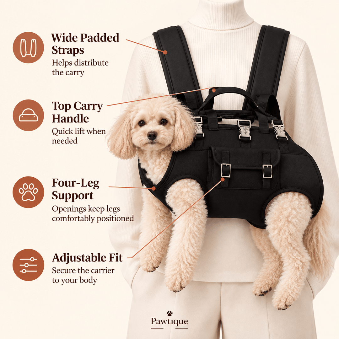 Pawtique CarryClose™ Front &amp; Back Dog Carrier Backpack - Pawtique