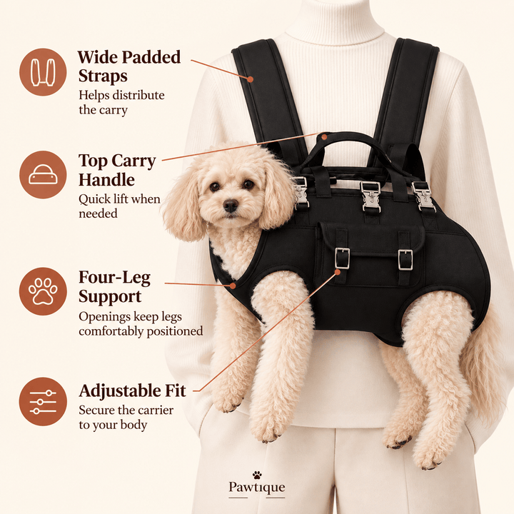 Pawtique CarryClose™ Front &amp; Back Dog Carrier Backpack - Pawtique