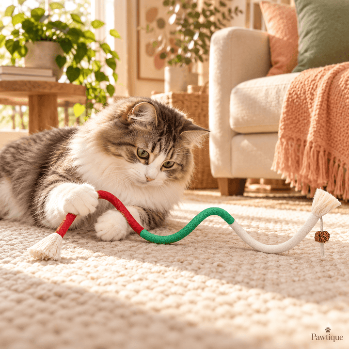 Pawtique Catnip Cotton Rope Toy - Pawtique