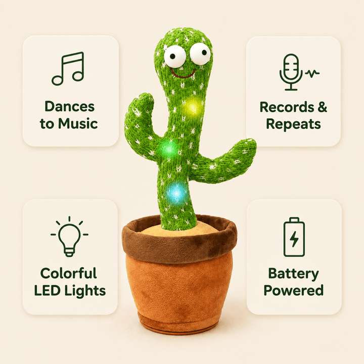 Pawtique ChatterCactus™ Interactive Pet Toy - Pawtique