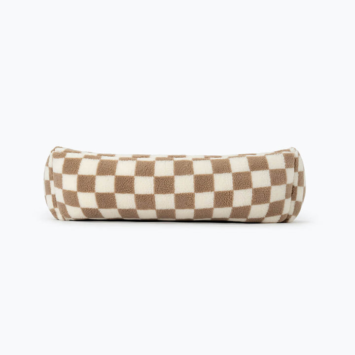Pawtique CheckerMuse™ Faux-Lambswool Bolster Dog Bed - Pawtique