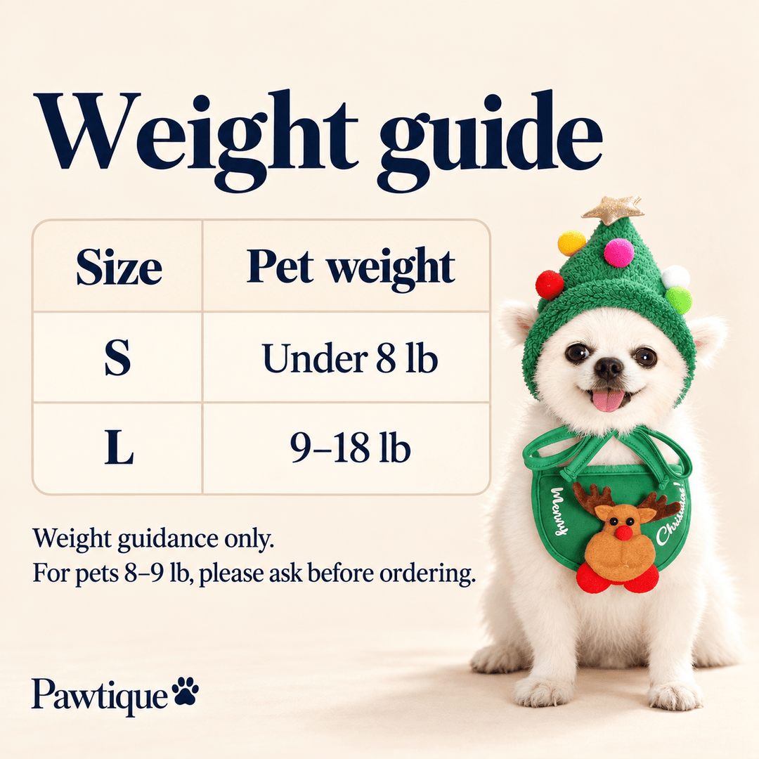 Pawtique Christmas Tree Hat &amp; Bib Set - Pawtique