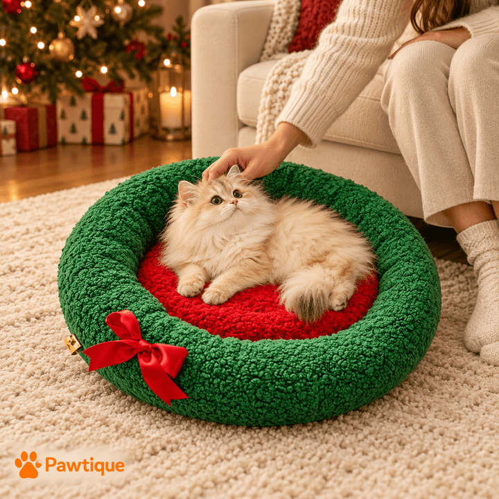Pawtique Christmas Wreath Pet Bed - Pawtique
