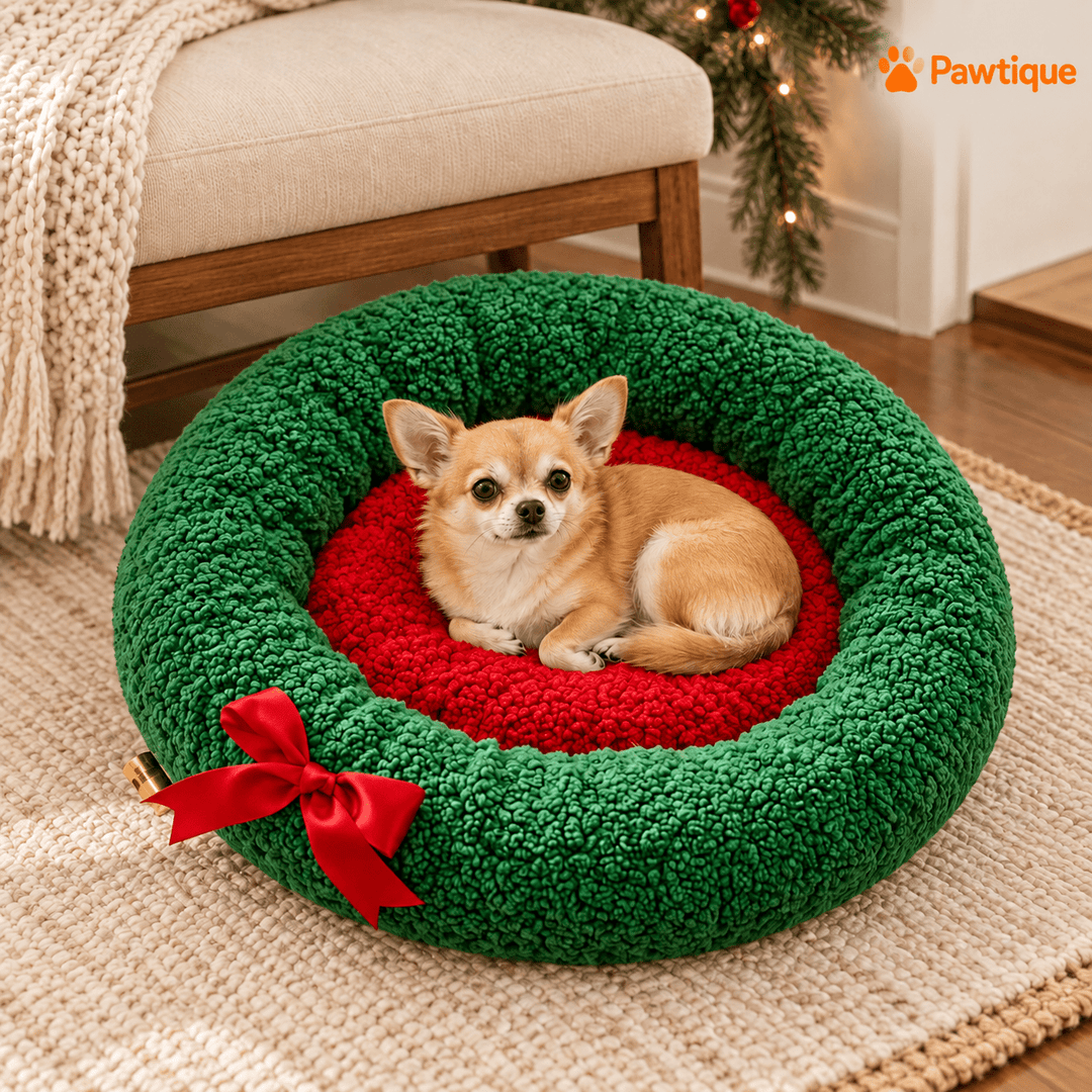 Pawtique Christmas Wreath Pet Bed - Pawtique