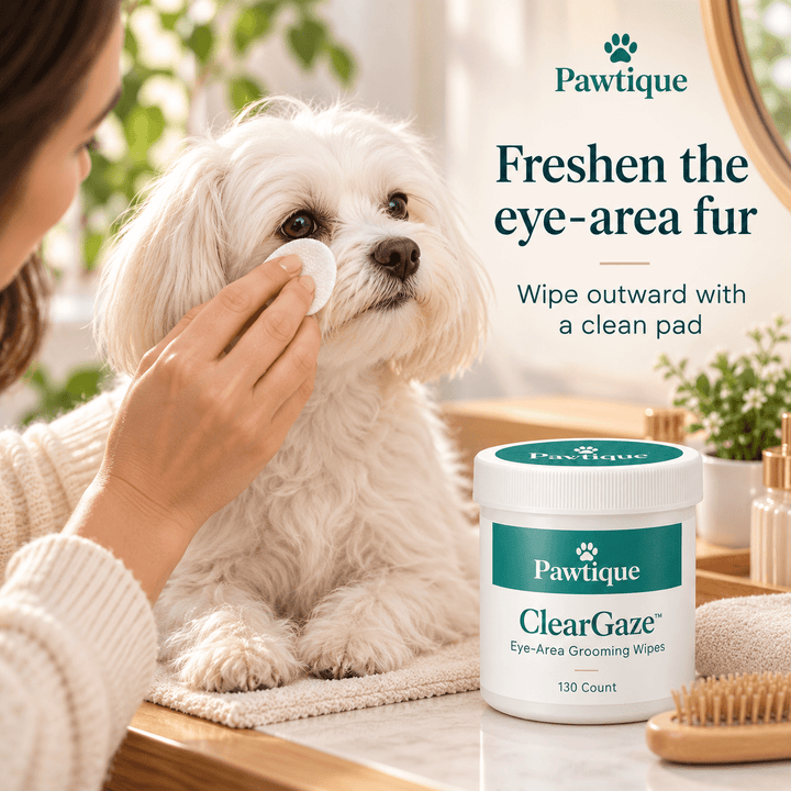 Pawtique ClearGaze™ Eye-Area Grooming Wipes — 130 Count - Pawtique