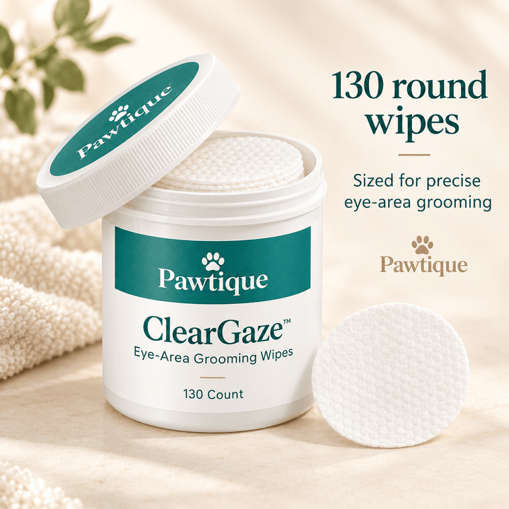 Pawtique ClearGaze™ Eye-Area Grooming Wipes — 130 Count - Pawtique