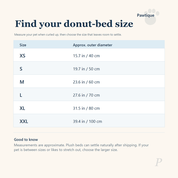 Pawtique CloudNest™ Plush Donut Pet Bed for Dogs &amp; Cats - Pawtique