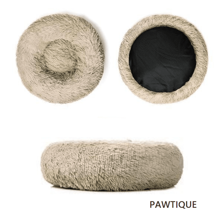 Pawtique CloudNest™ Plush Donut Pet Bed for Dogs &amp; Cats - Pawtique