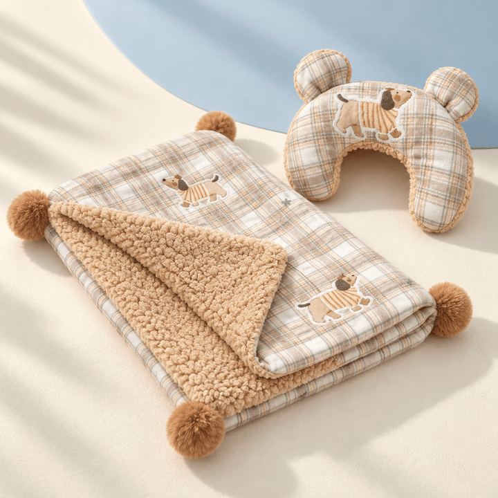 Pawtique CloudNest™ Reversible Pet Blanket &amp; Pillow Set - Pawtique