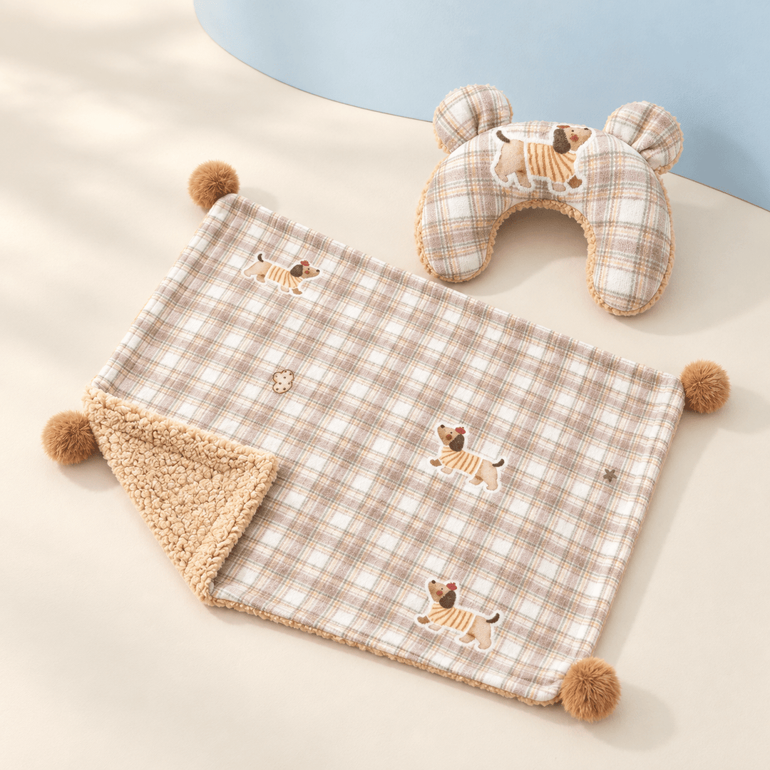 Pawtique CloudNest™ Reversible Pet Blanket &amp; Pillow Set - Pawtique