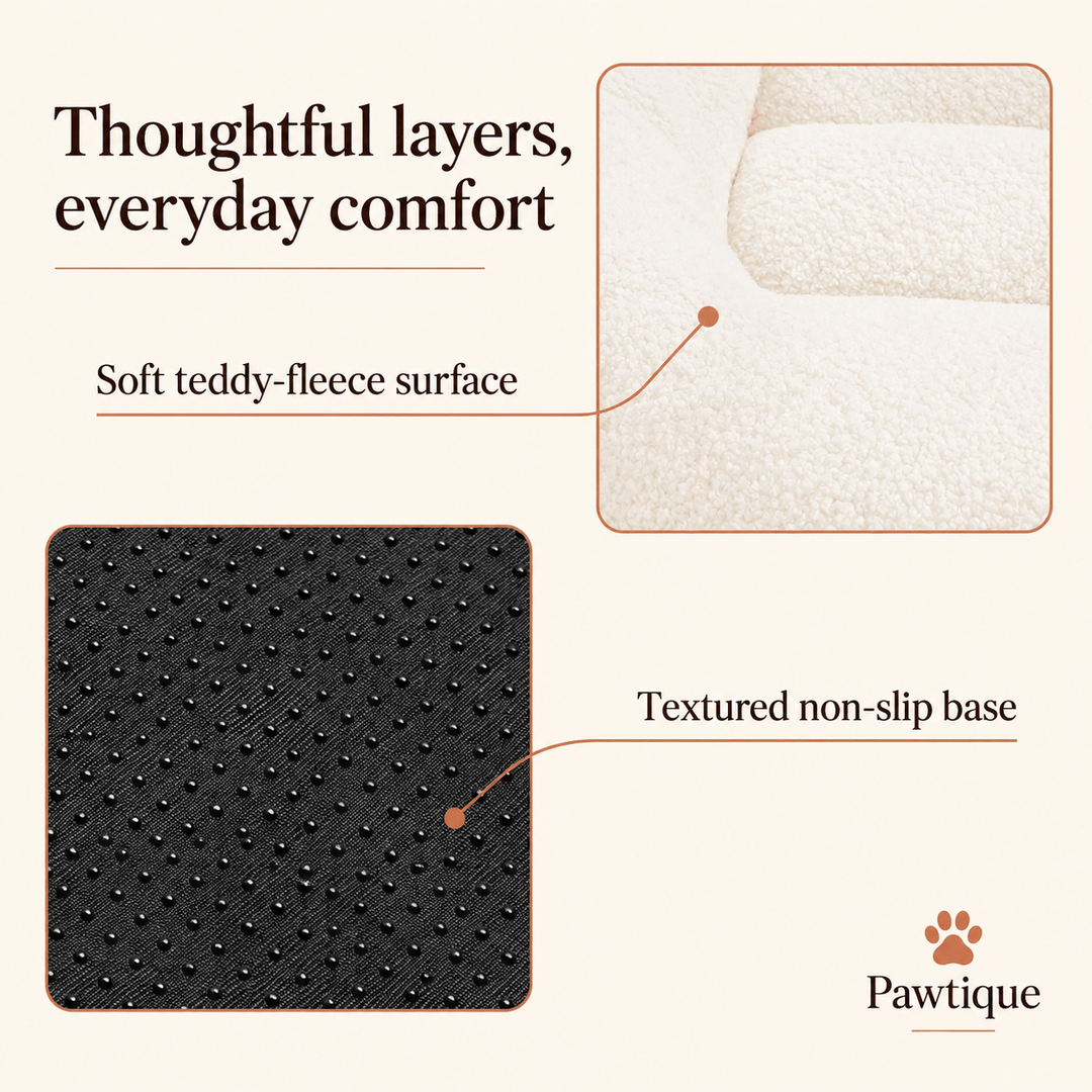 Pawtique CloudyNapper™ Orthopedic Bolster Dog Bed - Pawtique
