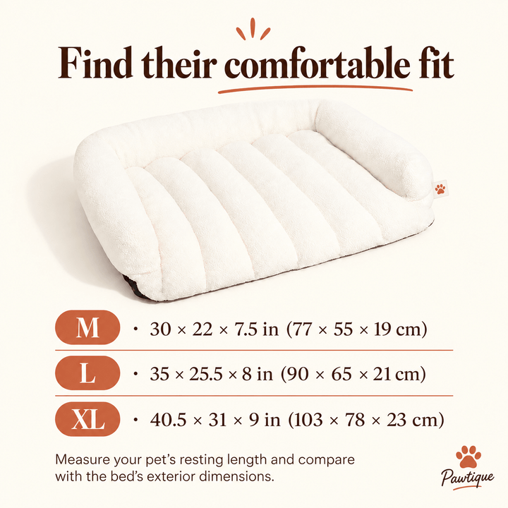 Pawtique CloudyNapper™ Orthopedic Bolster Dog Bed - Pawtique