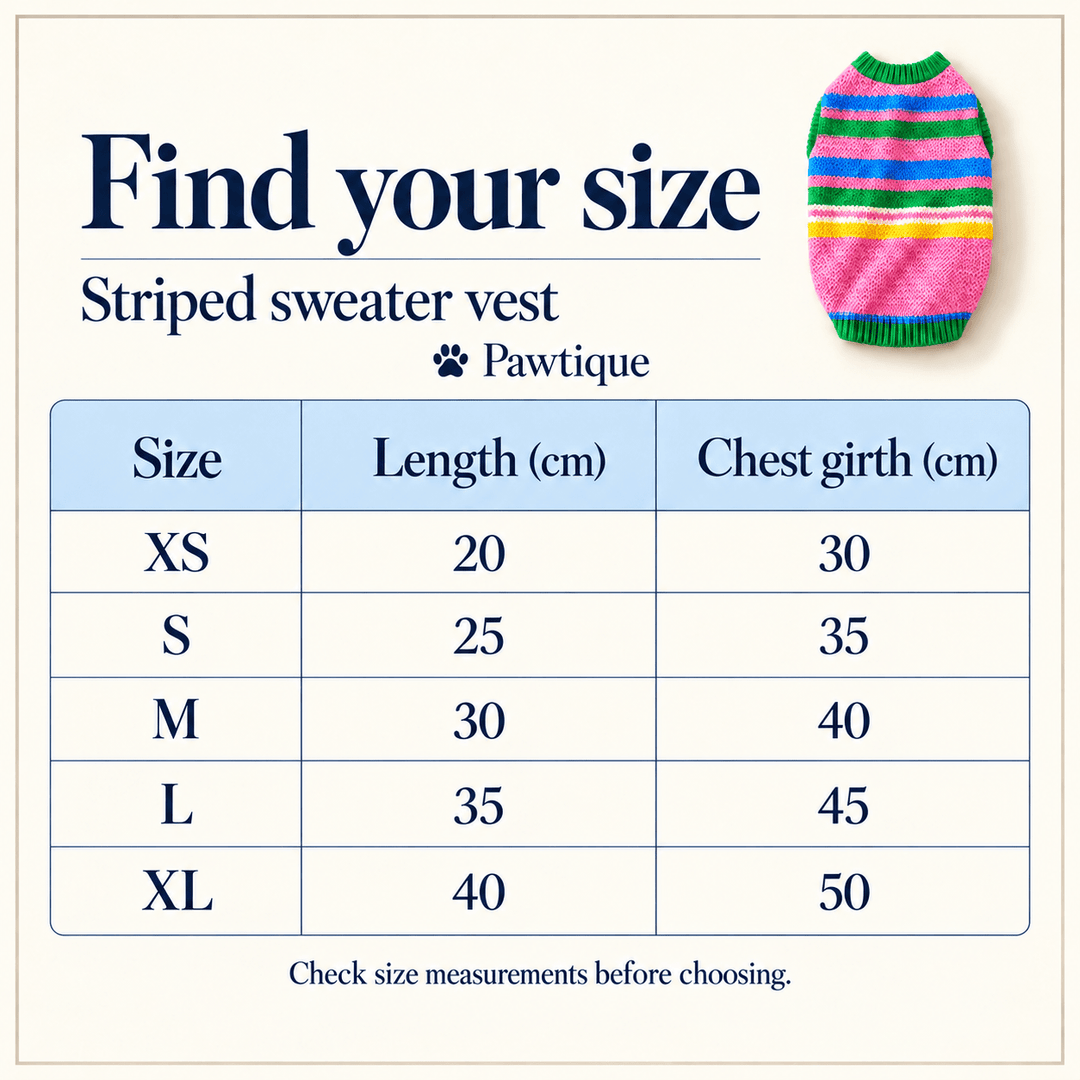 Pawtique Colorplay Striped Dog Sweater Vest - Pawtique