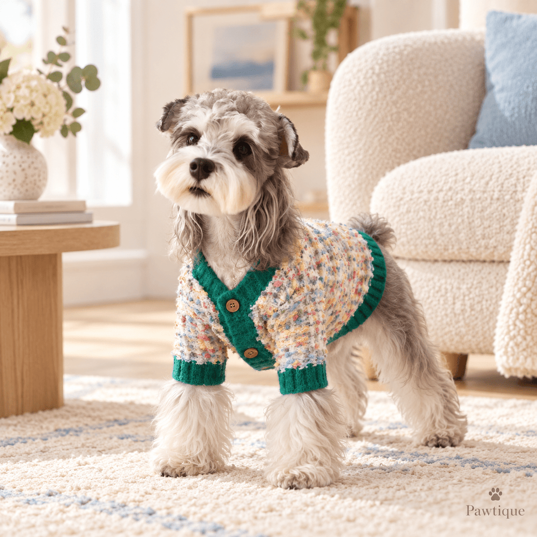 Pawtique ConfettiKnit™ Button Dog Cardigan - Pawtique