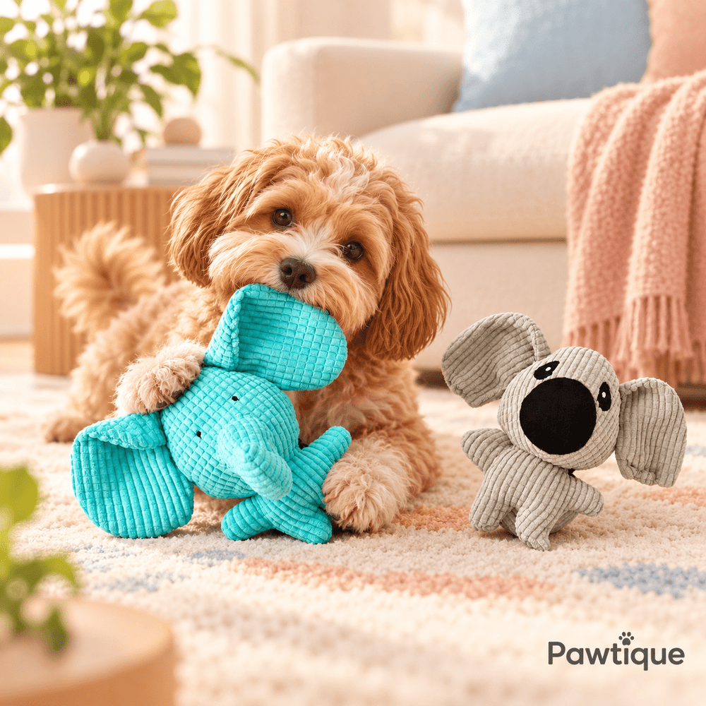 Pawtique CorduroyPals™ Plush Animal Dog Toys - Pawtique