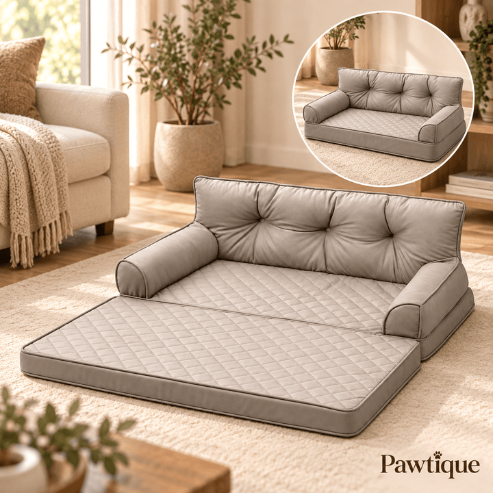 Pawtique CoreLounge Faux Leather Bolster Dog Bed - Pawtique