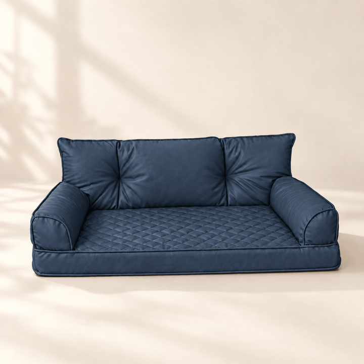 Pawtique CoreLounge Faux Leather Bolster Dog Bed - Pawtique