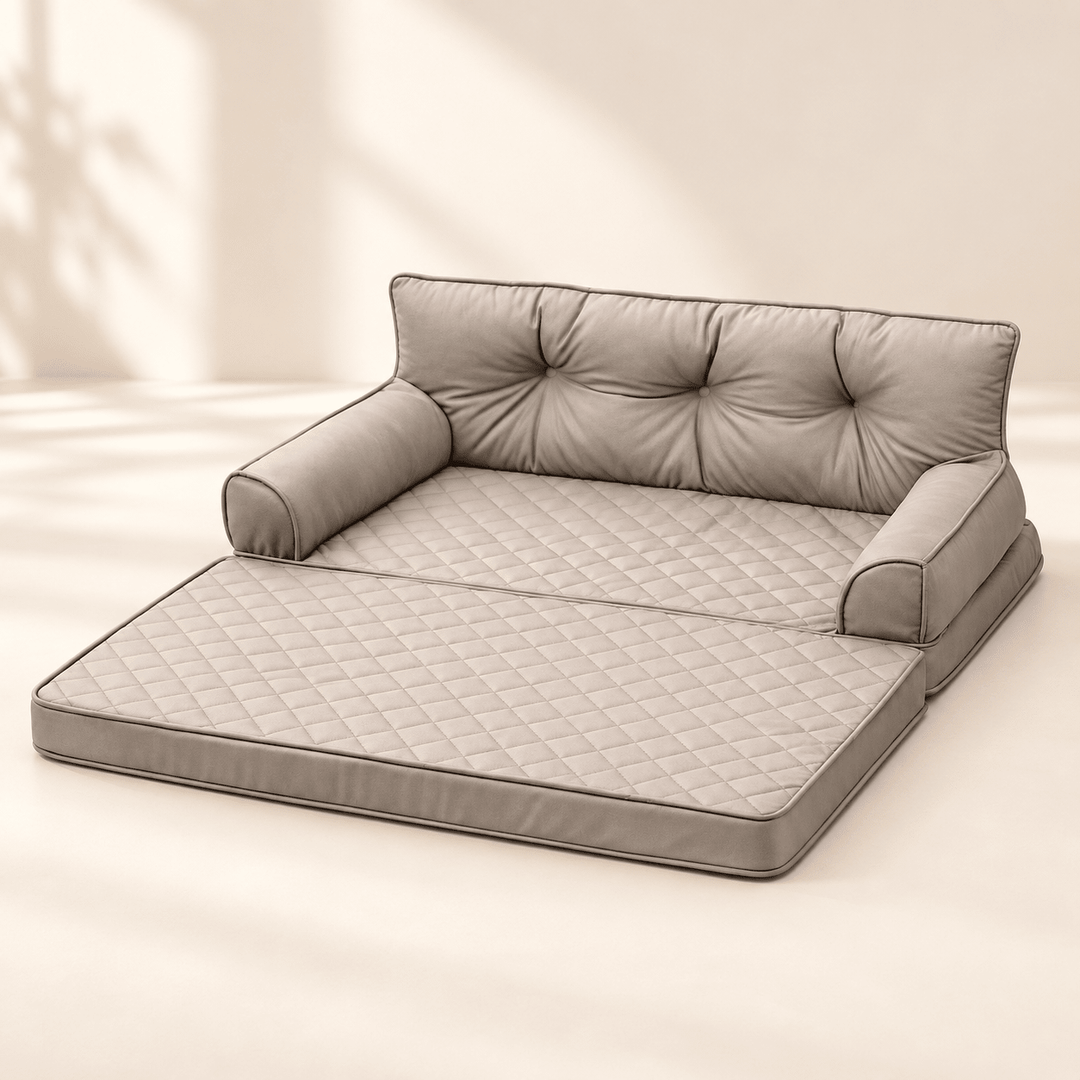 Pawtique CoreLounge Faux Leather Bolster Dog Bed - Pawtique