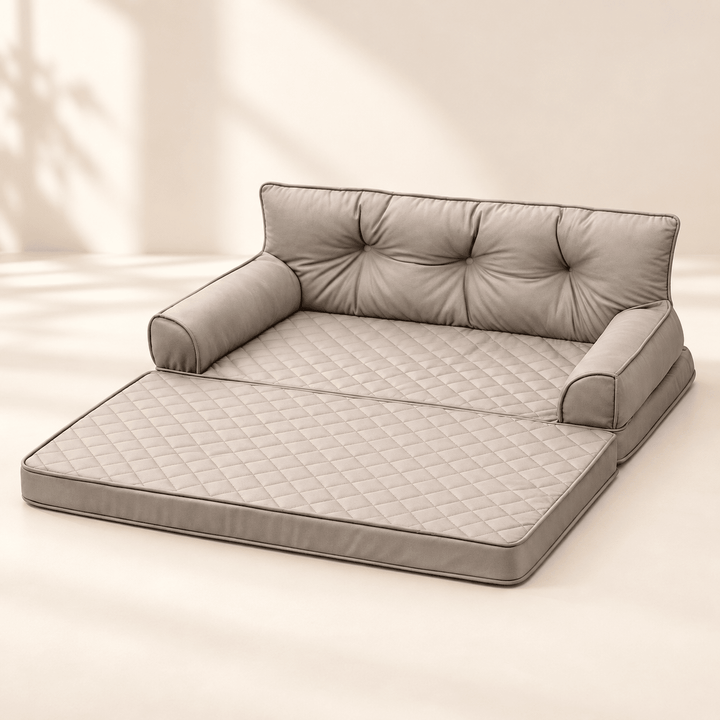 Pawtique CoreLounge Faux Leather Bolster Dog Bed - Pawtique
