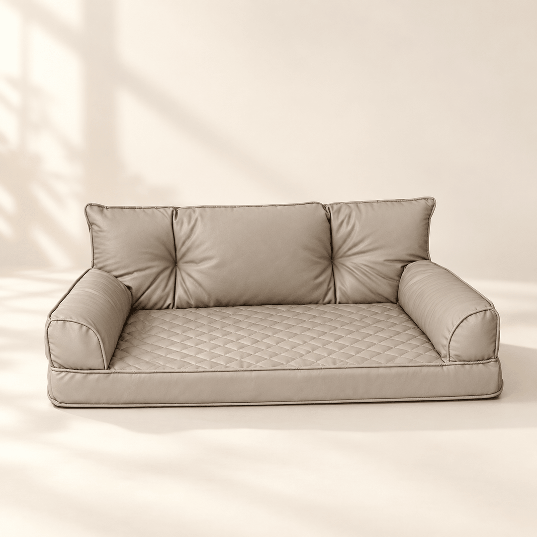 Pawtique CoreLounge Faux Leather Bolster Dog Bed - Pawtique