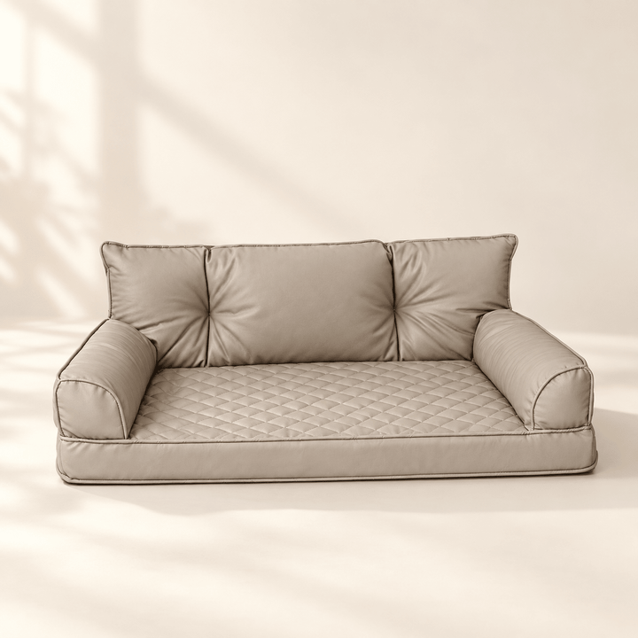 Pawtique CoreLounge Faux Leather Bolster Dog Bed - Pawtique