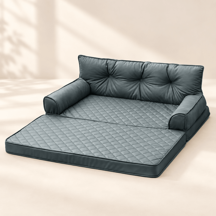 Pawtique CoreLounge Faux Leather Bolster Dog Bed - Pawtique